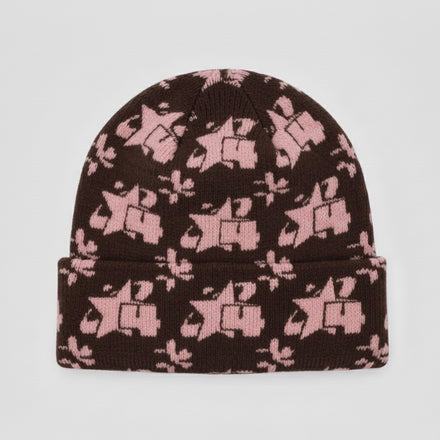 Cloud Beanie - Brown/Pink
