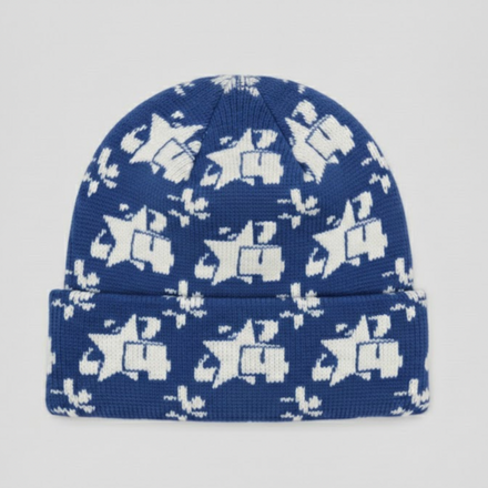Cloud Beanie - Blue/White